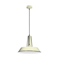 Alvar Lampa wisząca 1xE27 60W Kość Słoniowa/Czarny