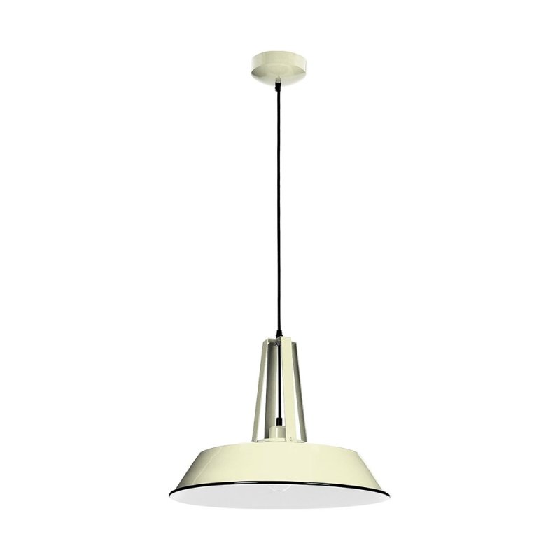 Alvar Lampa wisząca 1xE27 60W Kość Słoniowa/Czarny