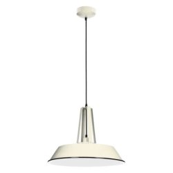 Alvar Lampa wisząca 1xE27 60W Kość Słoniowa/Czarny