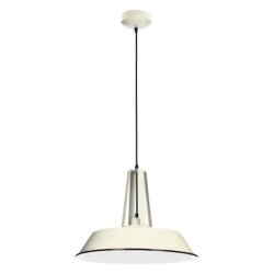 Alvar Lampa wisząca 1xE27 60W Kość Słoniowa/Czarny