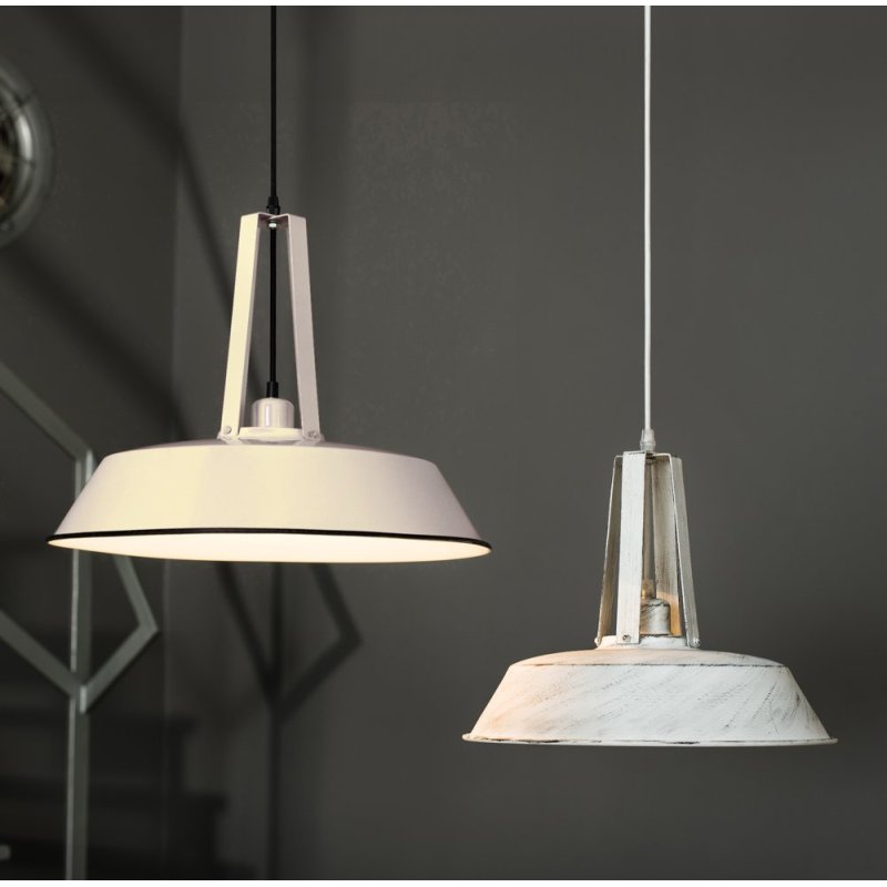 Alvar Lampa wisząca 1xE27 60W Kość Słoniowa/Czarny