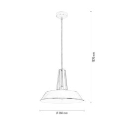Alvar Lampa wisząca 1xE27 60W Kość Słoniowa/Czarny