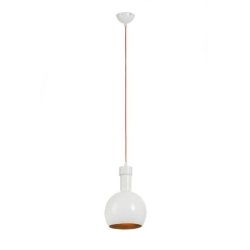 Erynie Lampa Wisząca 1xE27 Max.60W Biały/Czerwony/Złoty