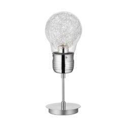 Bulb Lampa Stołowa 1xE27 60W Chrom/Transparentny