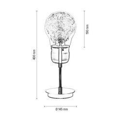 Bulb Lampa Stołowa 1xE27 60W Chrom/Transparentny