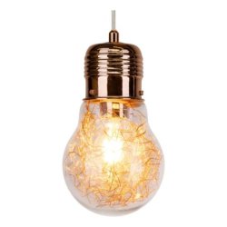 Bulb Lampa wisząca 3XE27 60W Miedź