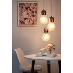 Bulb Lampa wisząca 3XE27 60W Miedź