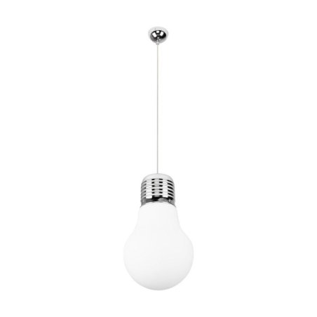 Bulb Lampa Wisząca 1xE27 Max.60W Chrom/Transparentny/Biały