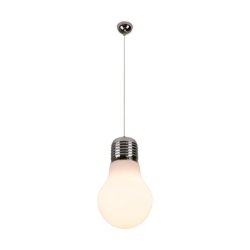 Bulb Lampa Wisząca 1xE27 Max.60W Chrom/Transparentny/Biały