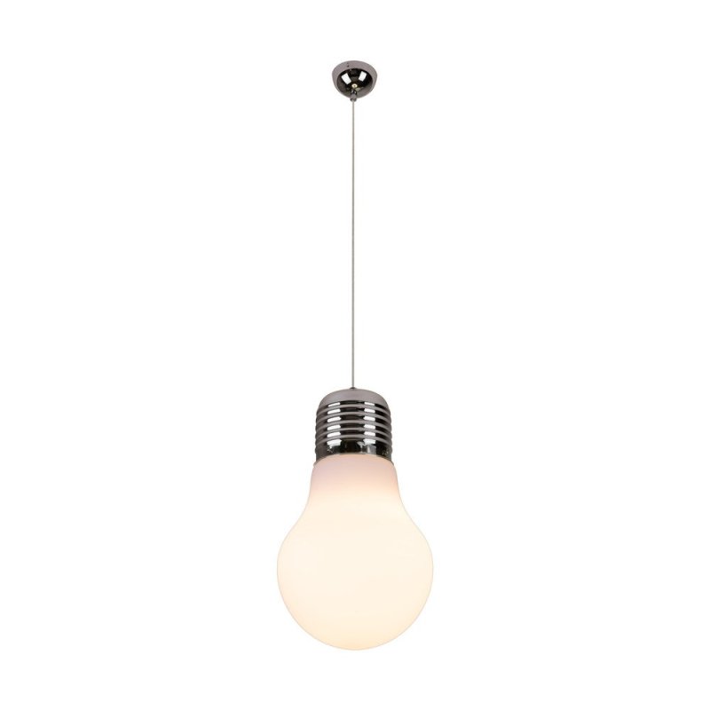 Bulb Lampa Wisząca 1xE27 Max.60W Chrom/Transparentny/Biały