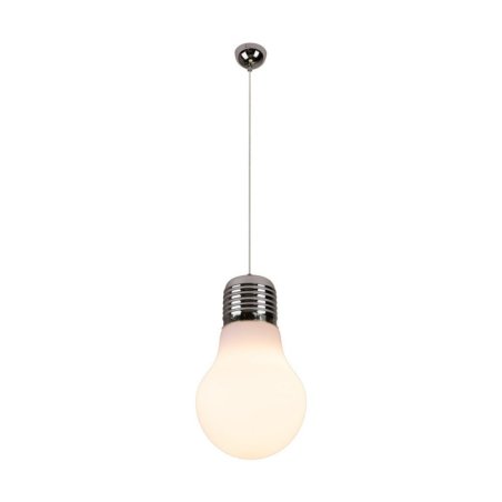 Bulb Lampa Wisząca 1xE27 Max.60W Chrom/Transparentny/Biały