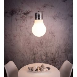 Bulb Lampa Wisząca 1xE27 Max.60W Chrom/Transparentny/Biały