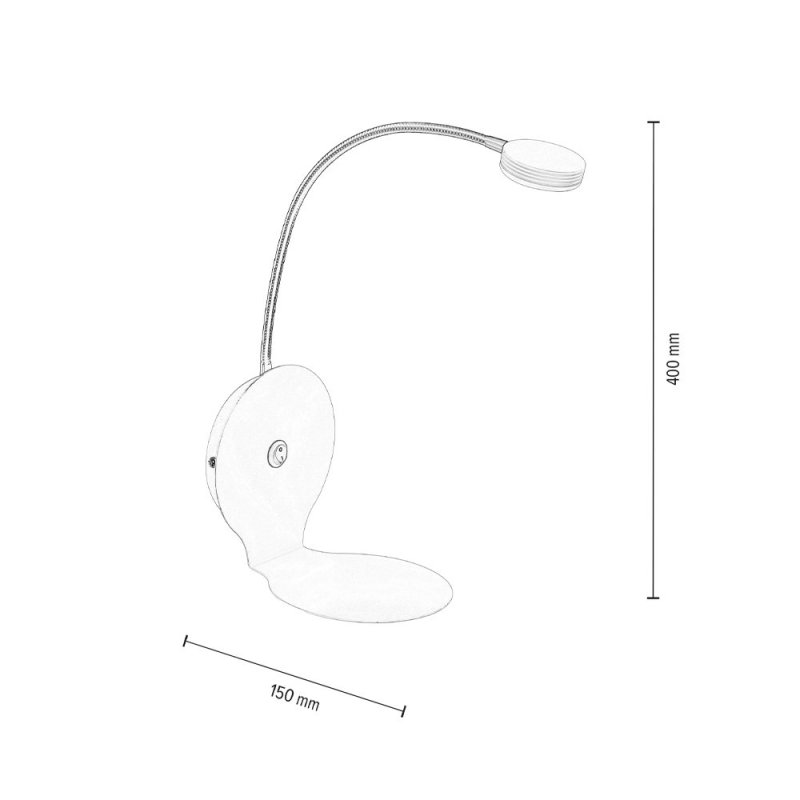 Arles Kinkiet Incl.1xLED 3W Biały/Czarny