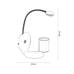 Arles Kinkiet Incl.1xLED 3W Biały/Czarny