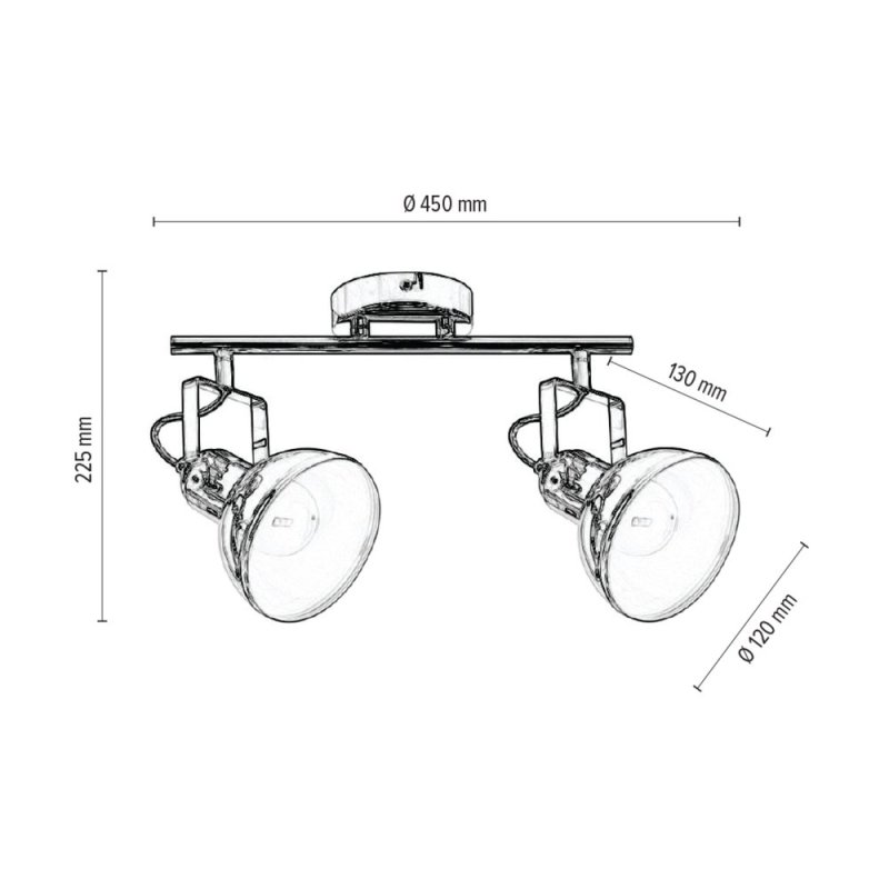 Edit Lampa Sufitowa 2xE27 Max.60W Miedź