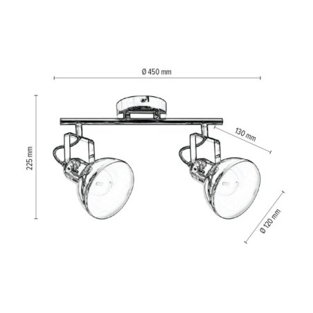 Edit Lampa Sufitowa 2xE27 Max.60W Miedź