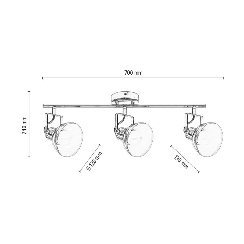 Edit Lampa Sufitowa 3xE27 Max.60W Miedź