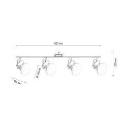 Edit Lampa Sufitowa 4xE27 Max.60W Miedź