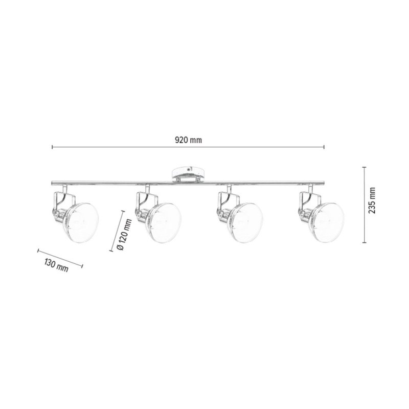 Edit Lampa Sufitowa 4xE27 Max.60W Miedź