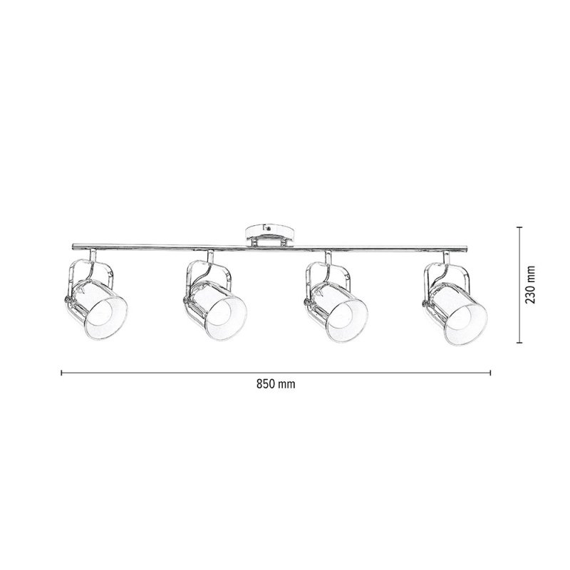 Inga Lampa Sufitowa 4xE27 60W Chrom