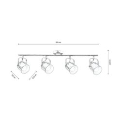 Inga Lampa Sufitowa 4xE27 60W  Miedź