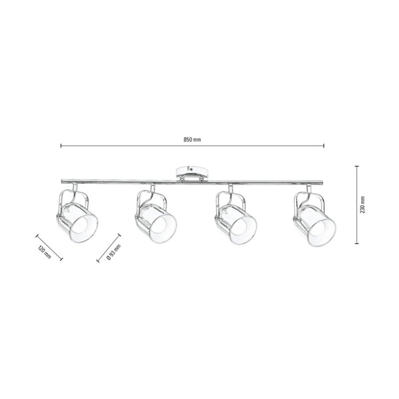 Inga Lampa Sufitowa 4xE27 60W  Miedź