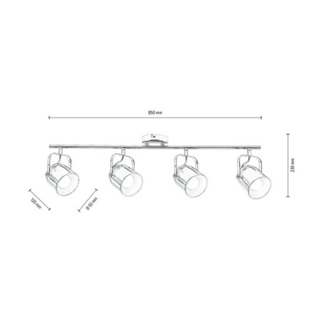 Inga Lampa Sufitowa 4xE27 60W  Miedź