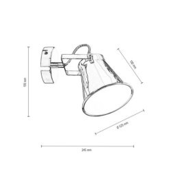 Tekla Kinkiet 1xE27 Max.60W Chrom
