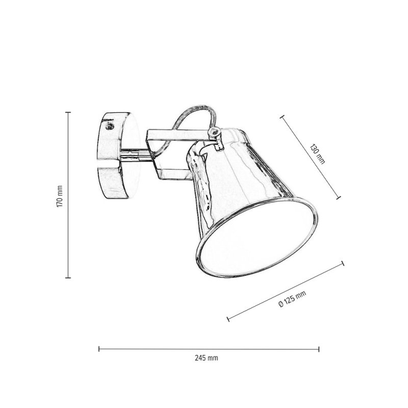 Tekla Kinkiet 1xE27 Max.60W Chrom