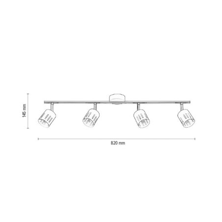Ulrkia Lampa Sufitowa 4xG9 28W Chrom/Czarny