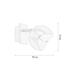 Kumi Kinkiet 1xG9 28W Satyna/Biały