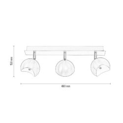 Kumi Lampa Sufitowa 3xG9 28W Satyna/Biały