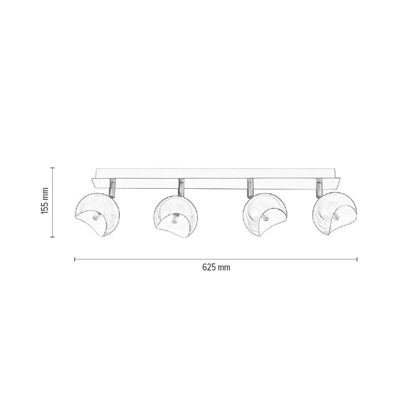 Kumi Lampa Sufitowa 4xG9 28W Satyna/Biały