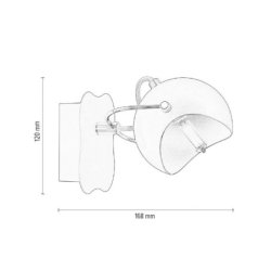 Kana Kinkiet 1xG9 28W Czarny/Złoty