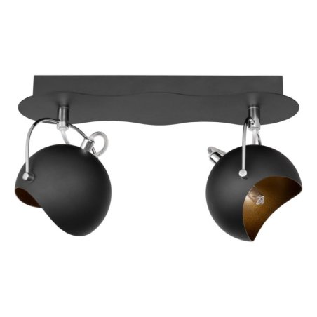 Kana Lampa Sufitowa 2xG9 28W Czarny/Złoty