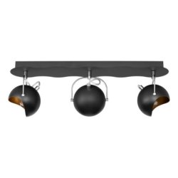 Kana Lampa  Sufitowa 3xG9 28W Czarny/Złoty