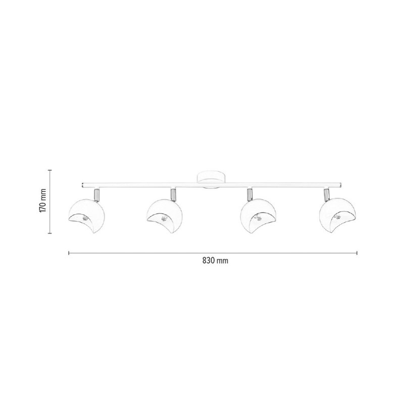 Kita Lampa Sufitowa 4xG9 28W Chrom/Biały