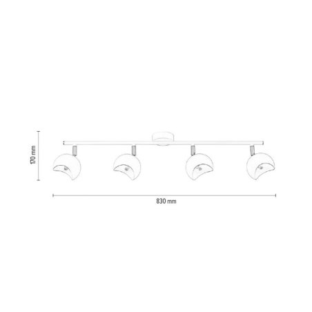 Kita Lampa Sufitowa 4xG9 28W Chrom/Biały