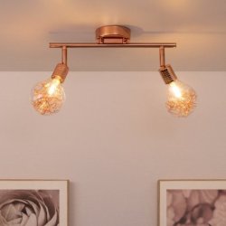 Bulbs Listwa Sufitowa 2xG9 28W Miedź/Transparentny