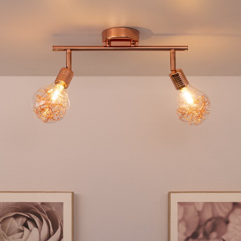 Bulbs Listwa Sufitowa 2xG9 28W Miedź/Transparentny