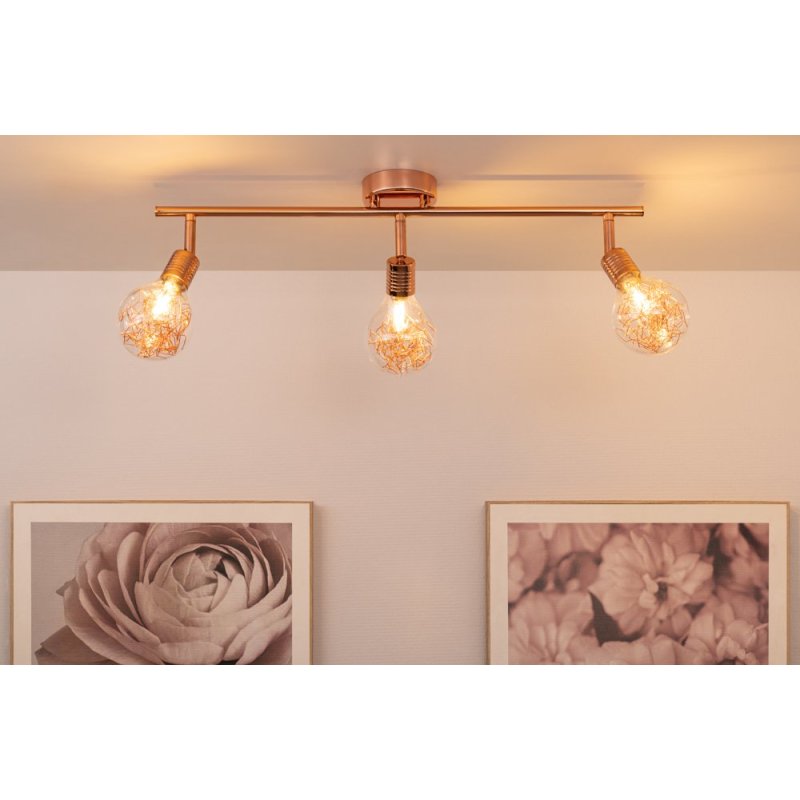 Bulbs Lampa Sufitowa 3xG9 28W Miedź/Transparentny