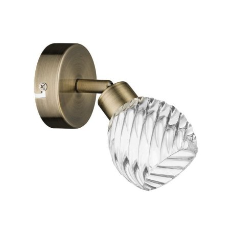 Wave Kinkiet 1xG9 28W Patyna/Transparentny