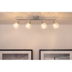 Wave Listwa Sufitowa incl. 4xG9 28W Chrom/Transparentny