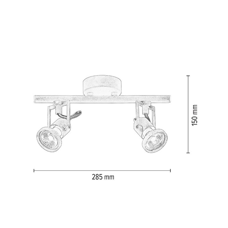 Concreto Lampa Sufitowa 2xGU10 50W Beton