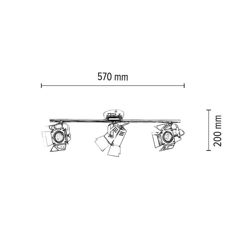 Photo Lampa Sufitowa incl. 3xGU10 LED 5W