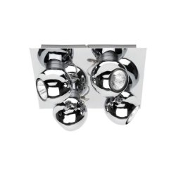 Sergio Plafon incl. 4xGU10 LED 4,5W Chrom