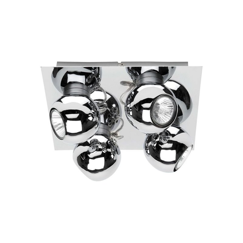 Sergio Plafon incl. 4xGU10 LED 4,5W Chrom