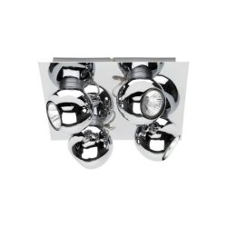 Sergio Plafon incl. 4xGU10 LED 4,5W Chrom