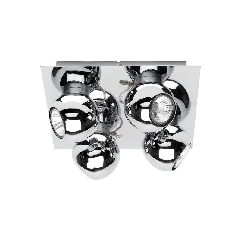 Sergio Plafon incl. 4xGU10 LED 4,5W Chrom