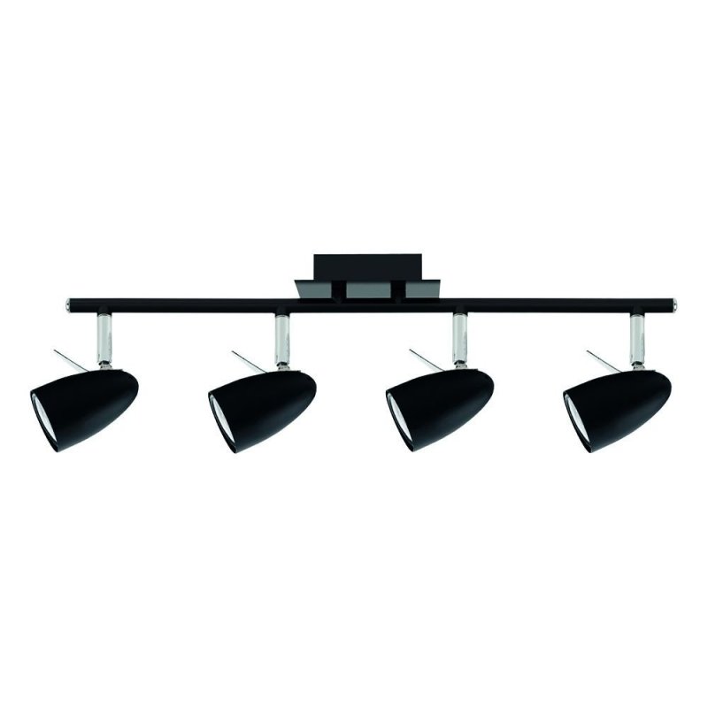 Ian Listwa Sufitowa 4xGU10 35W Czarny/Chrom